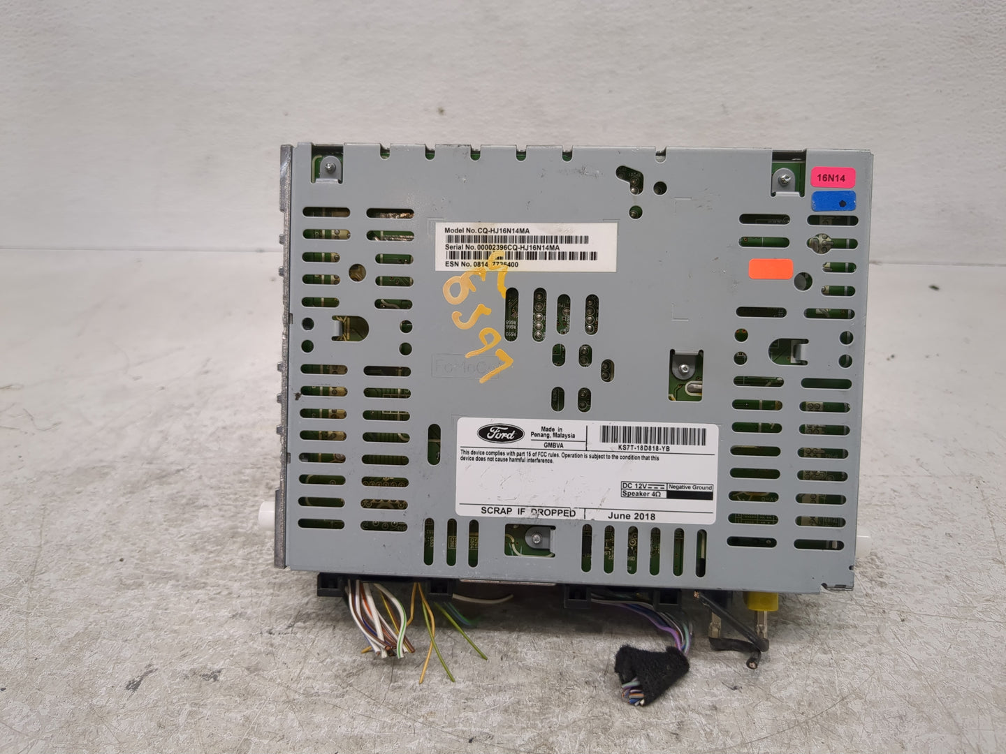 2016-2020 Ford Fusion Radio AM FM Cd Player Receiver Replacement P/N:KS7T-18D818-YB Fits Fits 2016 2017 2018 2019 2020 OEM U