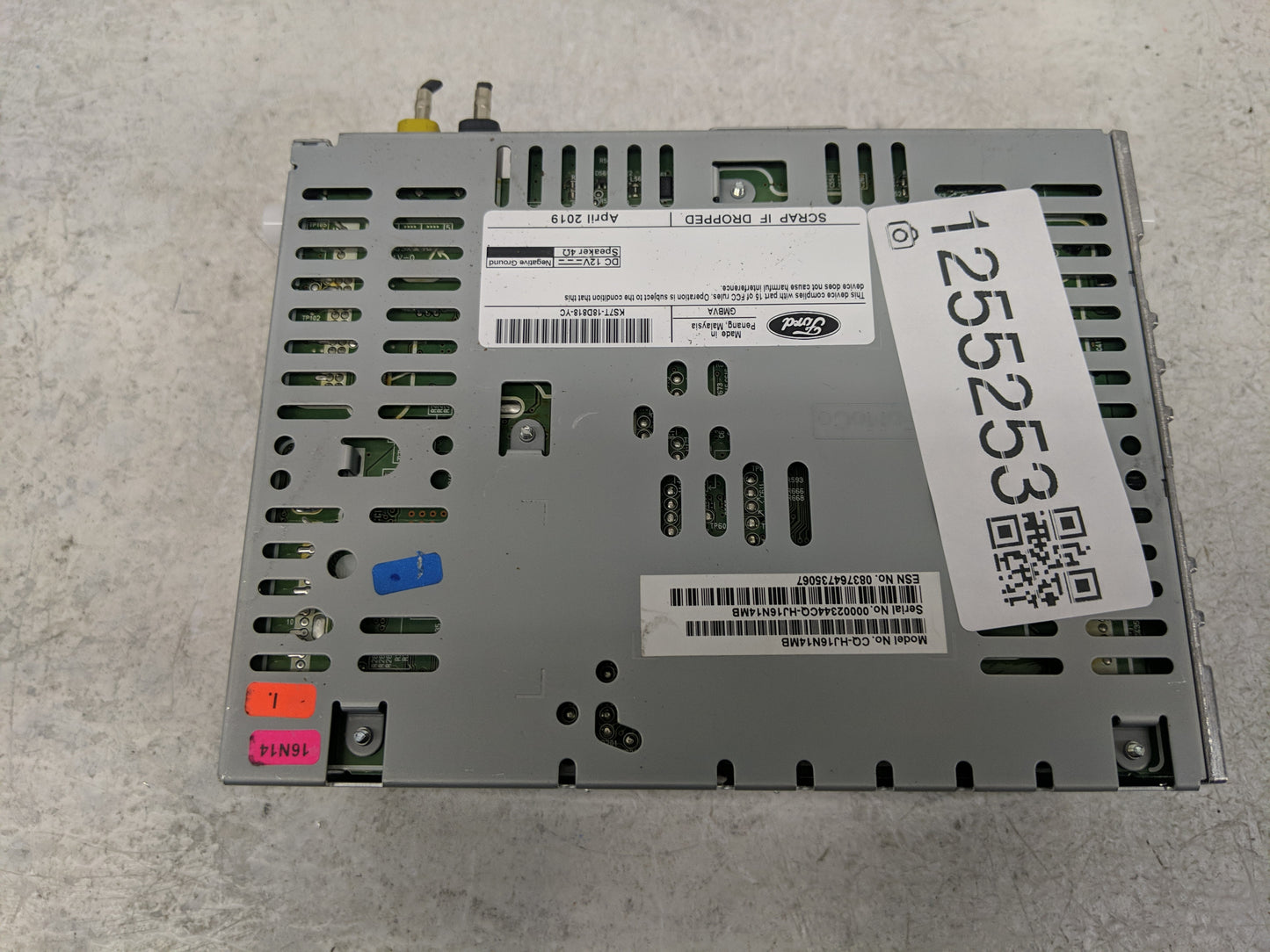 2019-2020 Ford Fusion Radio AM FM Cd Player Receiver Replacement P/N:KS7T-18D818-YC Fits Fits 2019 2020 OEM Used Auto Parts 