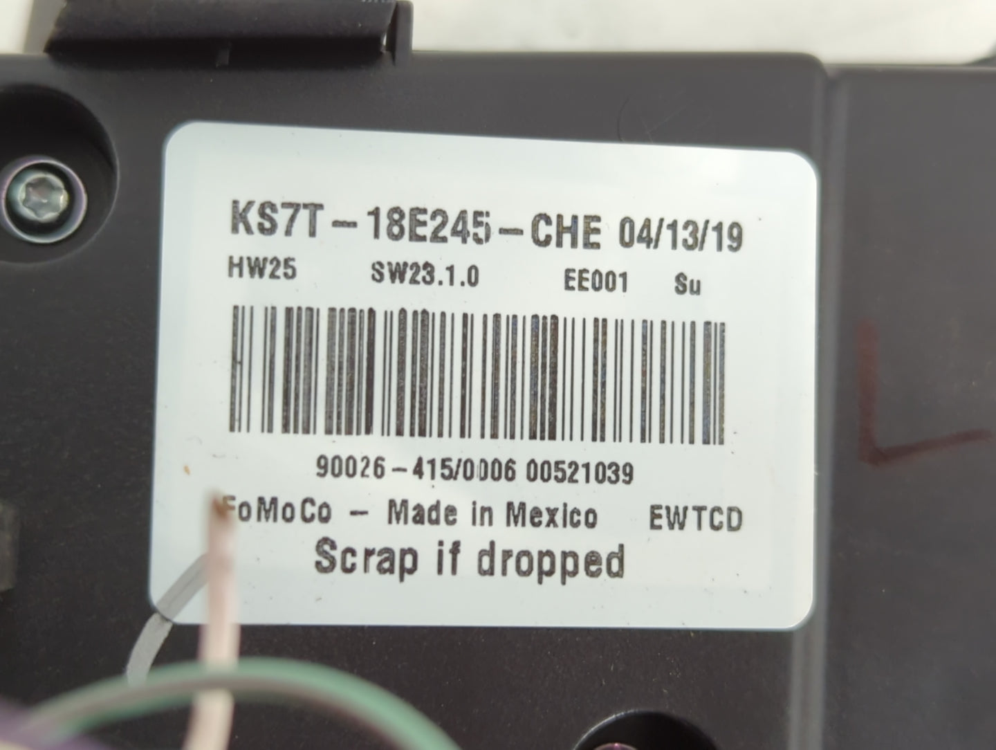 2019 Ford Fusion Radio AM FM Cd Player Receiver Replacement P/N:KS7T-18E245-CHE Fits OEM Used Auto Parts - Oemusedautoparts1