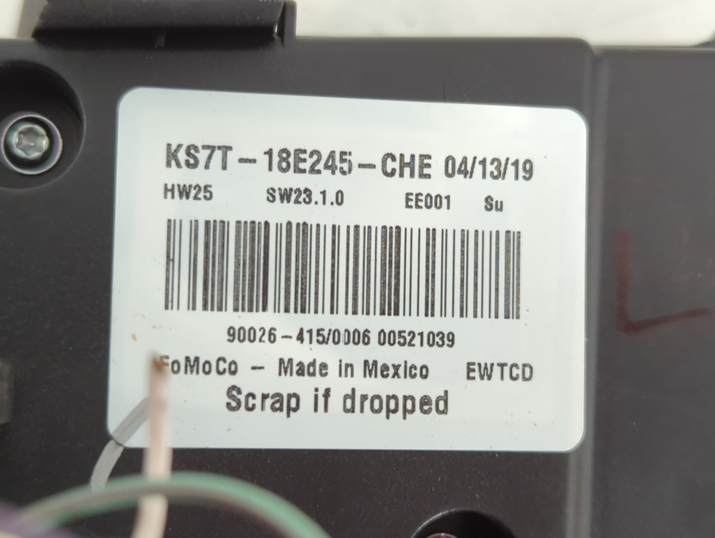 2019 Ford Fusion Radio AM FM Cd Player Receiver Replacement P/N:KS7T-18E245-CHE Fits OEM Used Auto Parts - Oemusedautoparts1