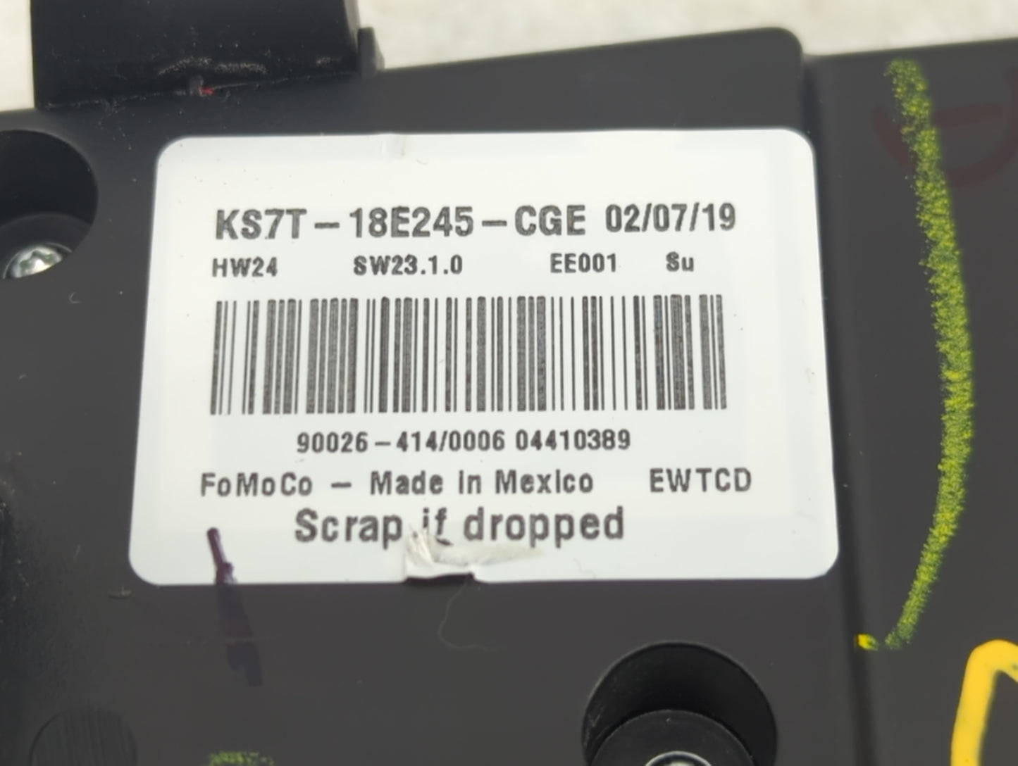 2019 Ford Fusion Climate Control Module Temperature AC/Heater Replacement P/N:KS7T-18E245-CGE Fits OEM Used Auto Parts - Oem