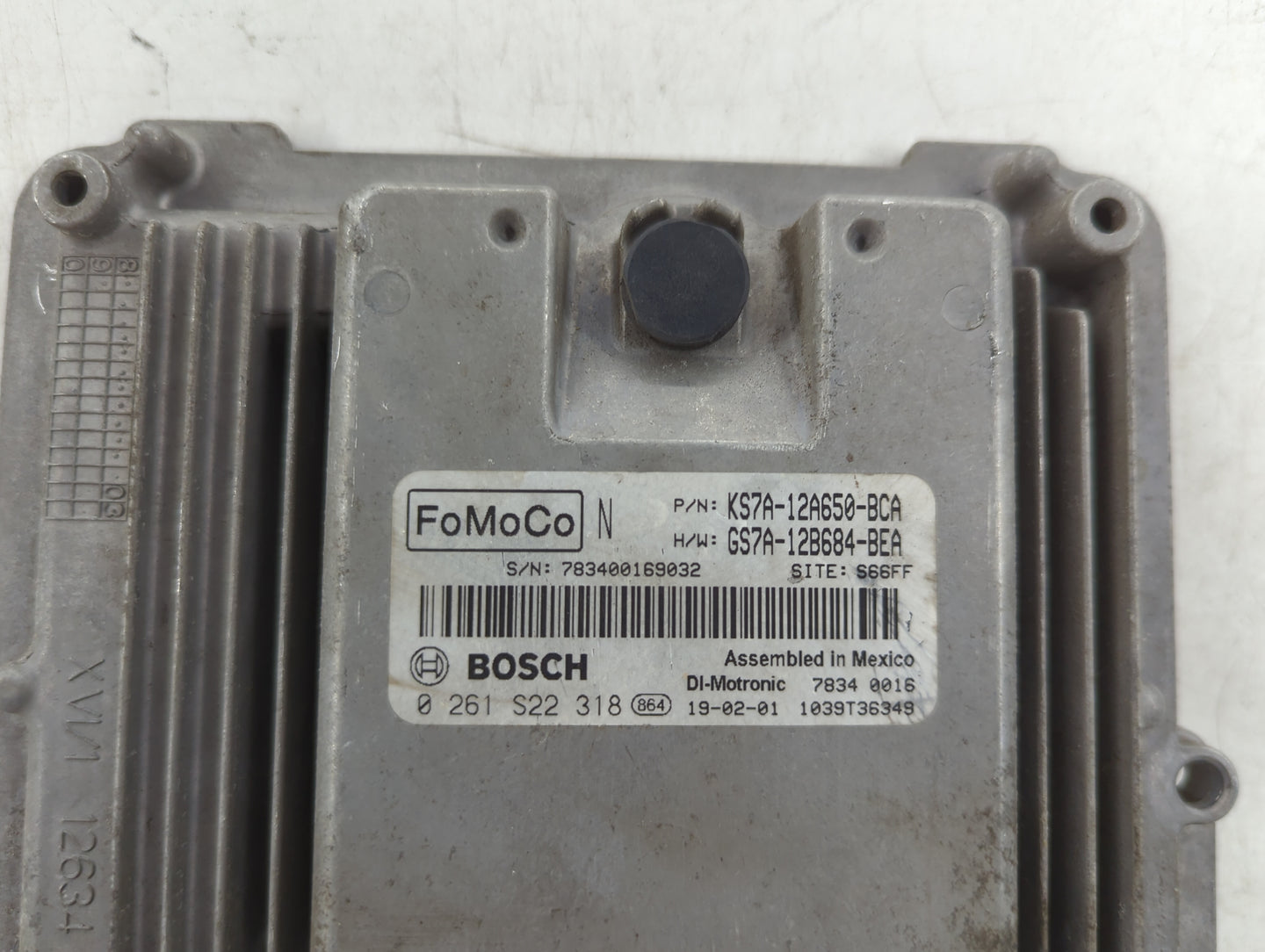2017-2019 Ford Fusion PCM Engine Control Computer ECU ECM PCU OEM P/N:0 261 S22 318 KS7A-12A650-BCA Fits Fits 2017 2018 2019