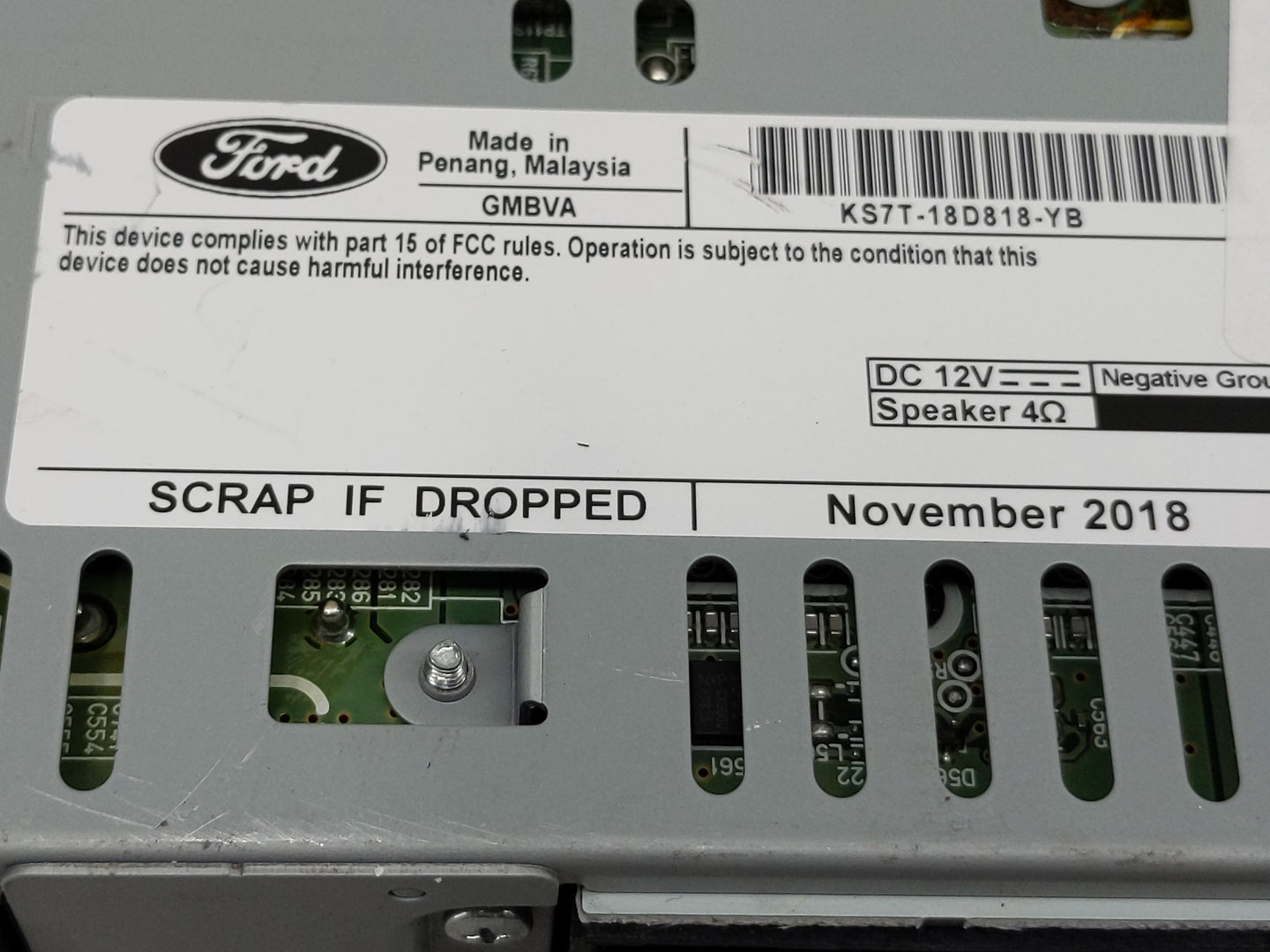 2016-2020 Ford Fusion Radio AM FM Cd Player Receiver Replacement P/N:KS7T-18D818-YB Fits Fits 2016 2017 2018 2019 2020 OEM U