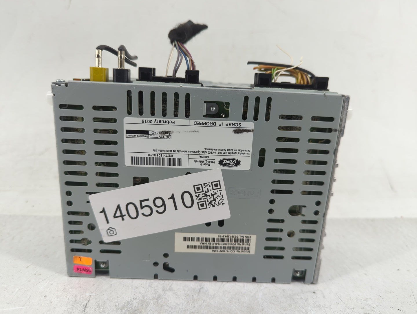 2017-2020 Ford Fusion Radio AM FM Cd Player Receiver Replacement P/N:KS7T-18D818-YB Fits Fits 2017 2018 2019 2020 OEM Used A