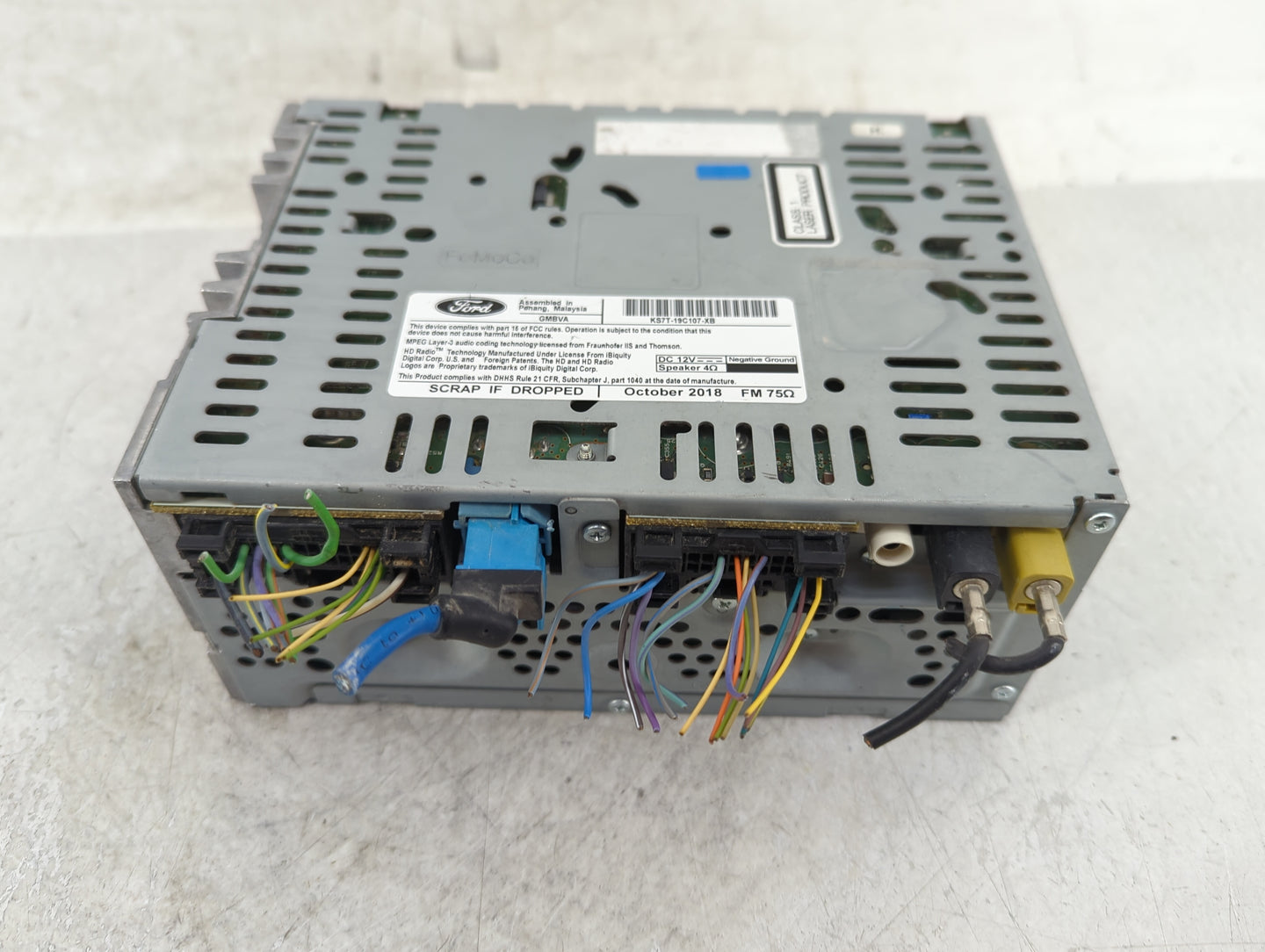 2019-2020 Ford Fusion Radio AM FM Cd Player Receiver Replacement P/N:KS7T-19C107-XB Fits Fits 2019 2020 OEM Used Auto Parts 