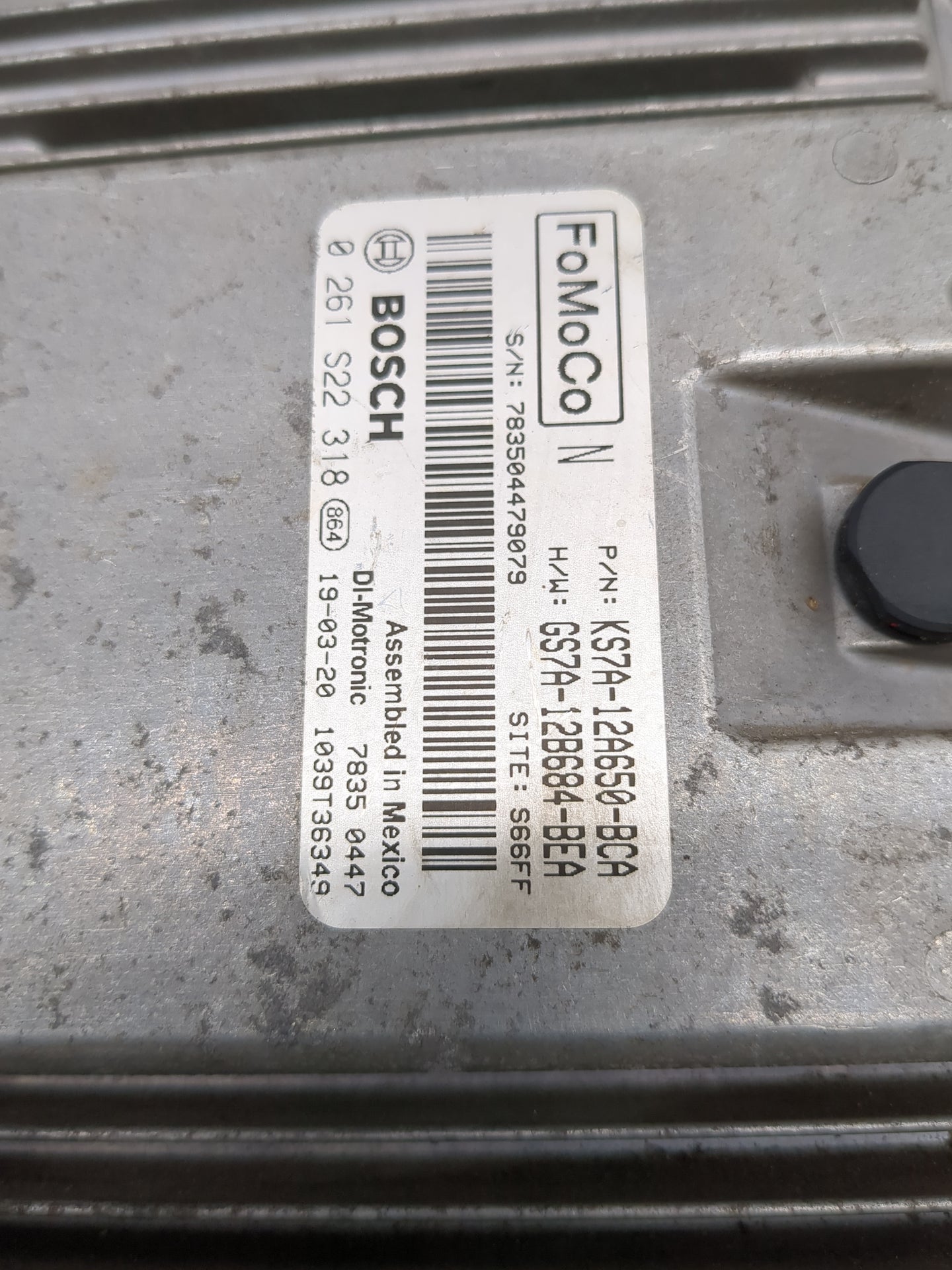 2017-2019 Ford Fusion PCM Engine Control Computer ECU ECM PCU OEM P/N:KS7A-12A650-BCA GS7A-12B684-BEA Fits Fits 2017 2018 20