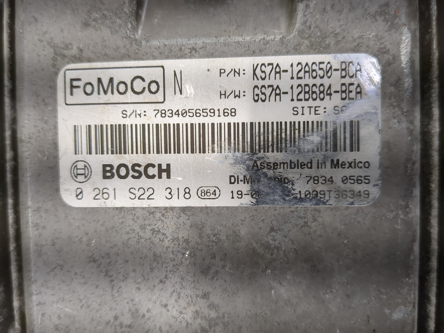 2017-2019 Ford Fusion PCM Engine Control Computer ECU ECM PCU OEM P/N:KS7A-12A650-BCA GS7A-12B684-BEA Fits Fits 2017 2018 20