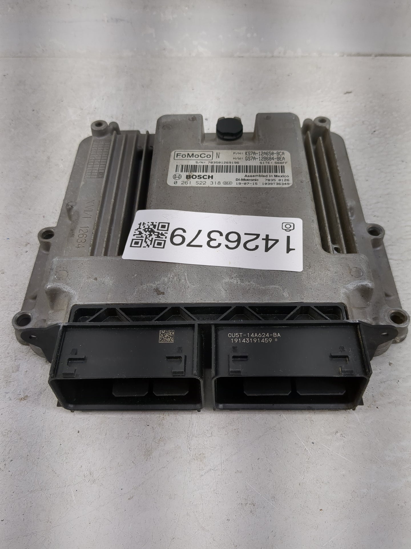 2017-2019 Ford Fusion PCM Engine Control Computer ECU ECM PCU OEM P/N:KS7A-12A650-BCA GS7A-12B684-BEA Fits Fits 2017 2018 20