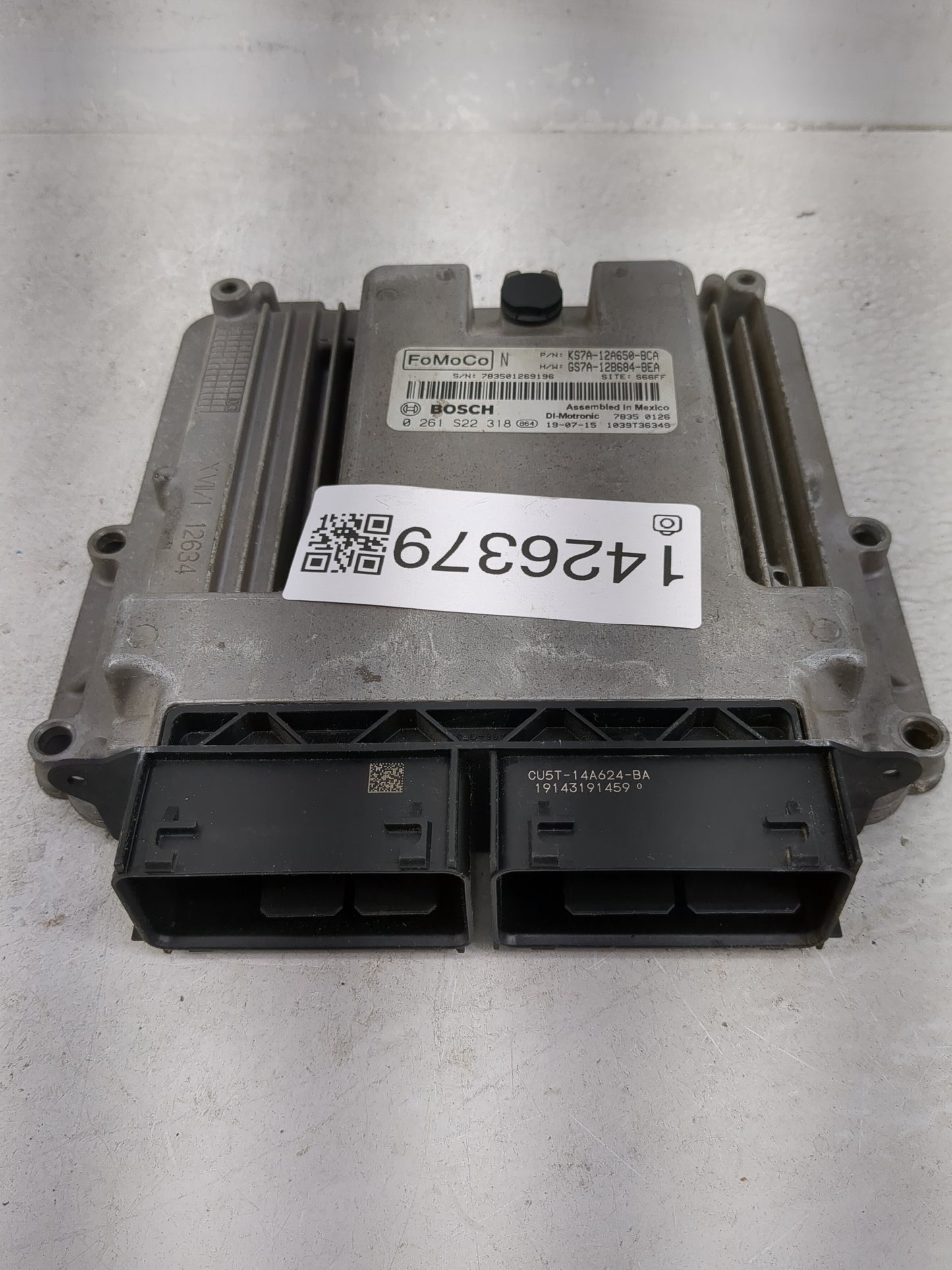 2017-2019 Ford Fusion PCM Engine Control Computer ECU ECM PCU OEM P/N:KS7A-12A650-BCA GS7A-12B684-BEA Fits Fits 2017 2018 20