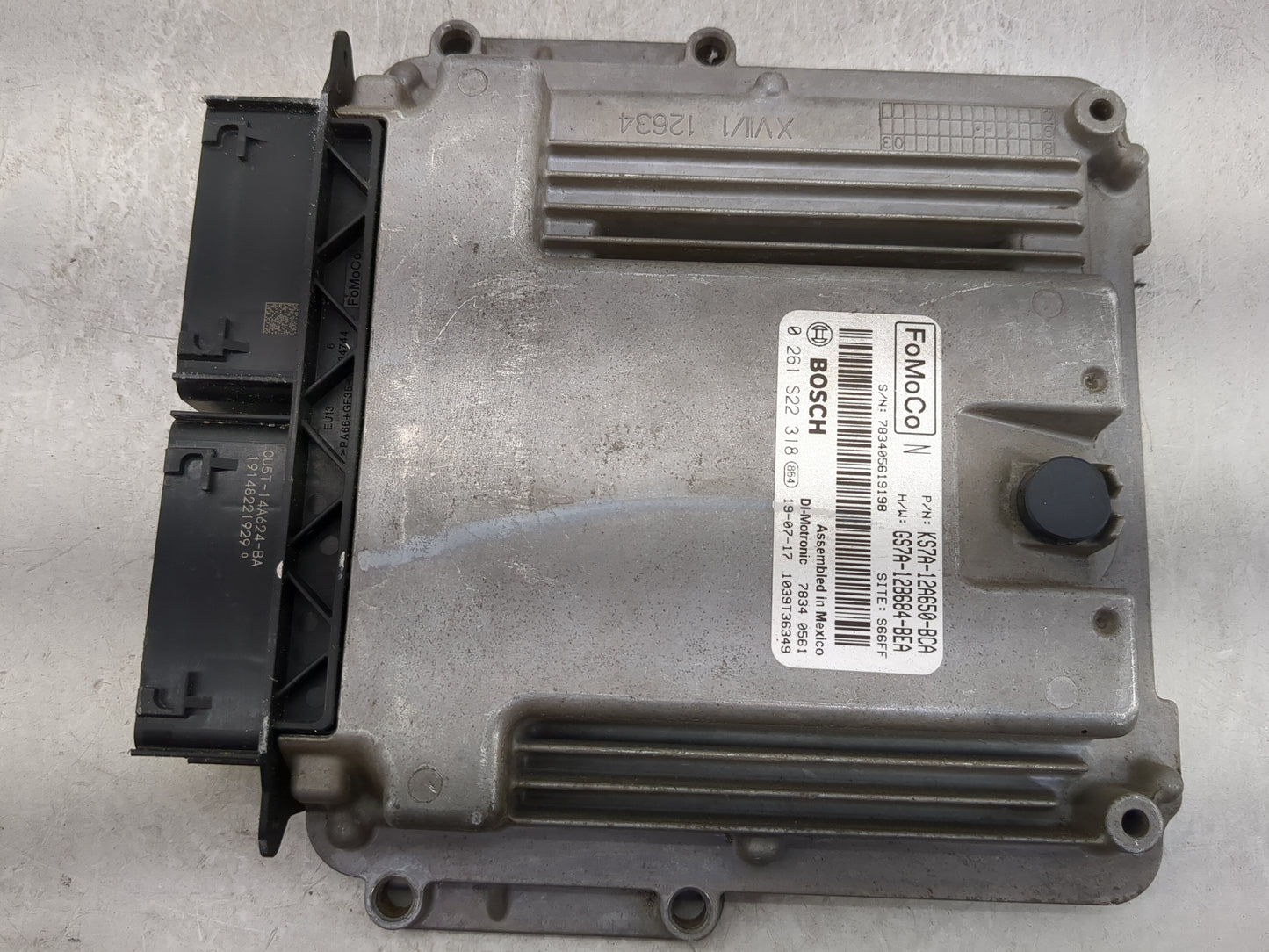 2017-2019 Ford Fusion PCM Engine Control Computer ECU ECM PCU OEM P/N:KS7A-12A650-BCA 0 261 S22 318 Fits Fits 2017 2018 2019