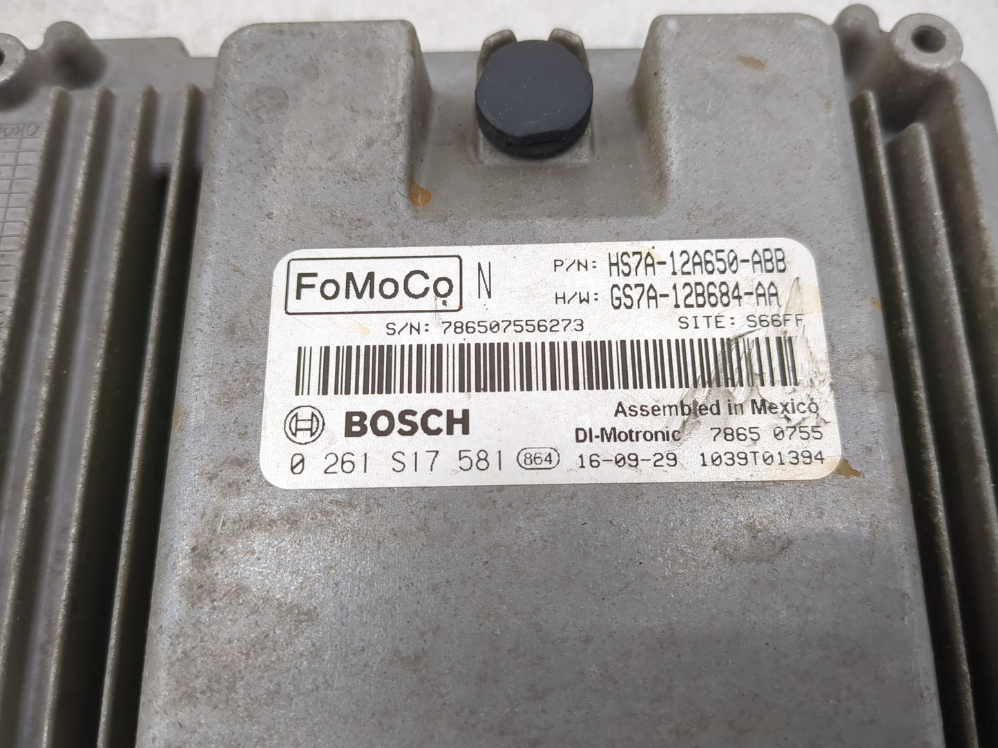 2017-2019 Ford Fusion PCM Engine Control Computer ECU ECM PCU OEM P/N:HS7A-12A650-ABB 0 261 S17 581 Fits Fits 2017 2018 2019