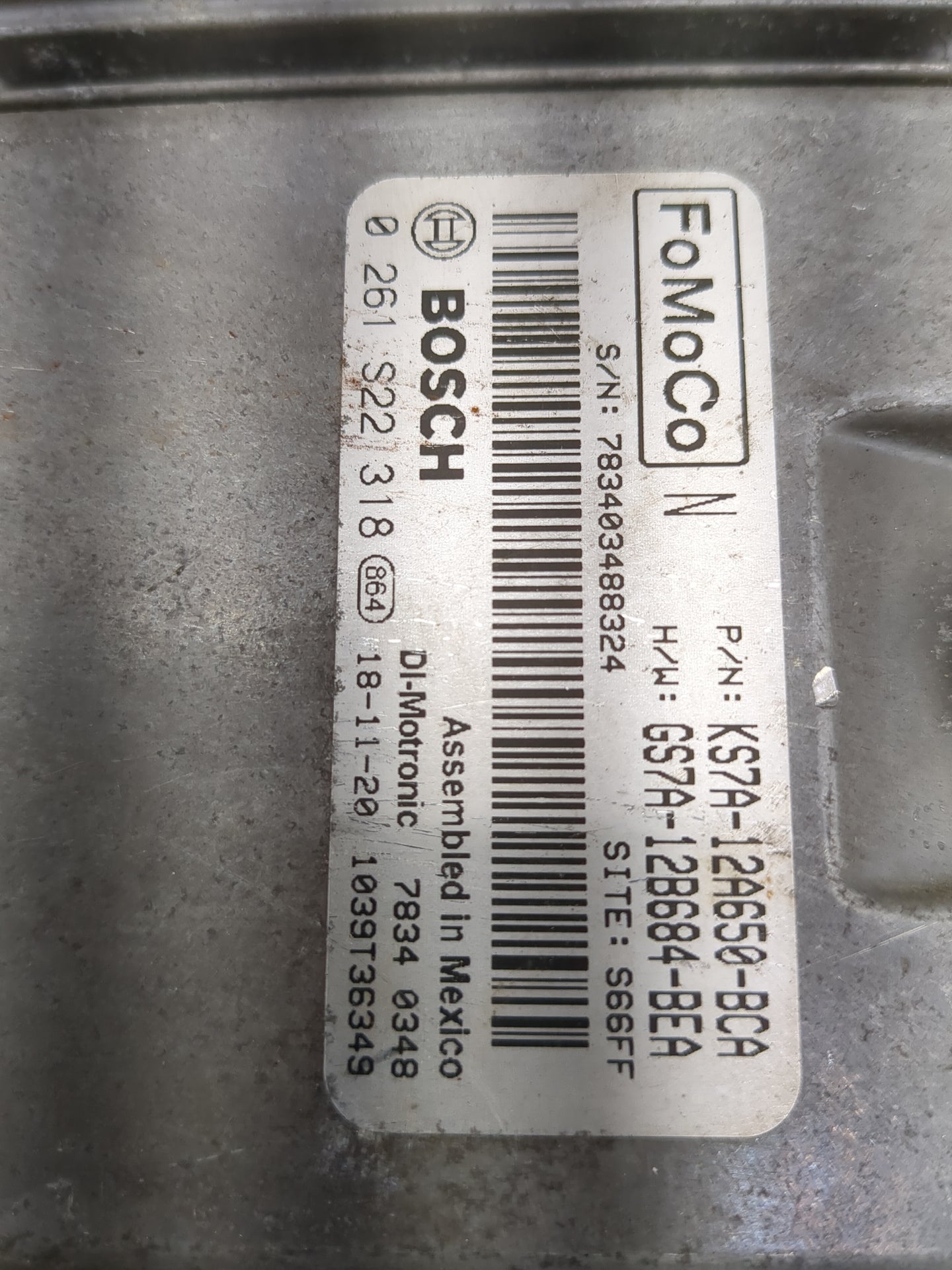 2017-2019 Ford Fusion PCM Engine Control Computer ECU ECM PCU OEM P/N:GS7A-12B684-BEA Fits Fits 2017 2018 2019 OEM Used Auto