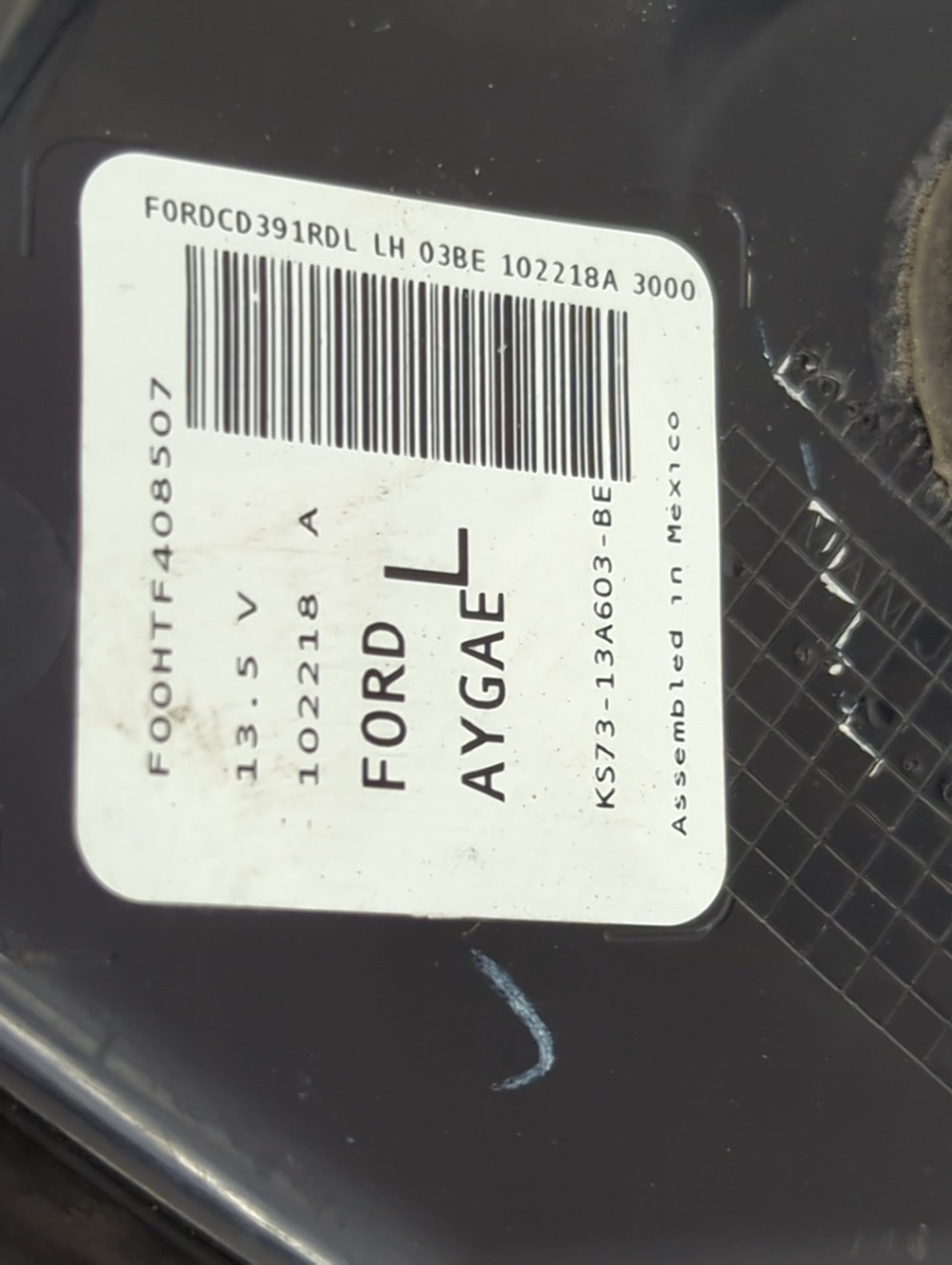 2019-2020 Ford Fusion Tail Light Assembly Driver Left OEM P/N:KS73-13A603-BE Fits Fits 2019 2020 OEM Used Auto Parts - Oemus