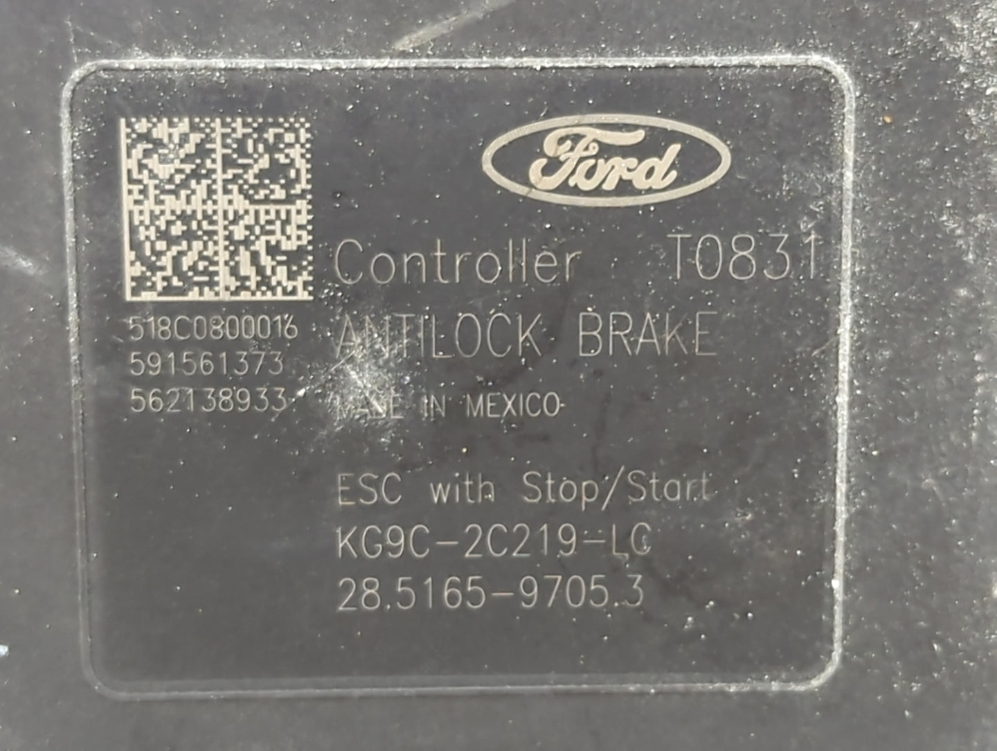 2019-2020 Ford Fusion ABS Pump Control Module Replacement P/N:KG9C-2C219-LC Fits Fits 2019 2020 OEM Used Auto Parts - Oemuse