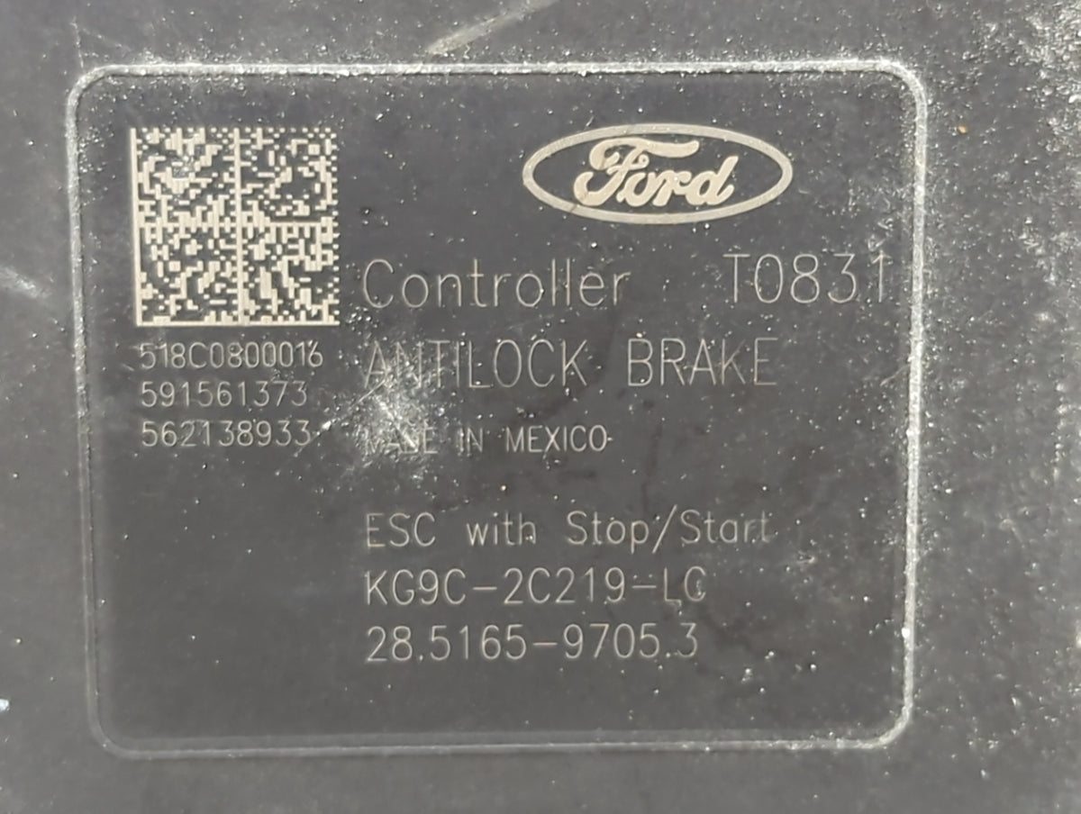 2019-2020 Ford Fusion Anti-Lock Brake ABS Pump Module Actuator OEM P/N:KG9C-2C219-LC Fits Fits 2019 2020 OEM Used Auto Parts