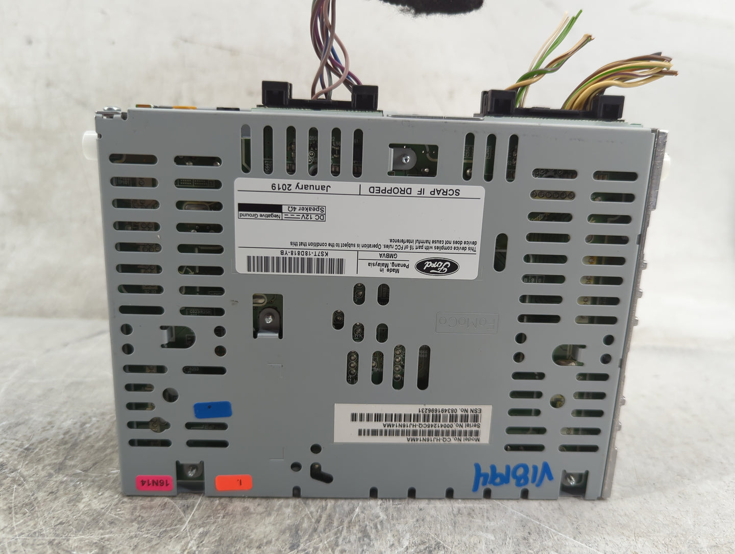 2019-2020 Ford Fusion Radio AM FM Cd Player Receiver Replacement P/N:KS7T-18D818-YB CQ-HJ1N14MA Fits Fits 2019 2020 OEM Used