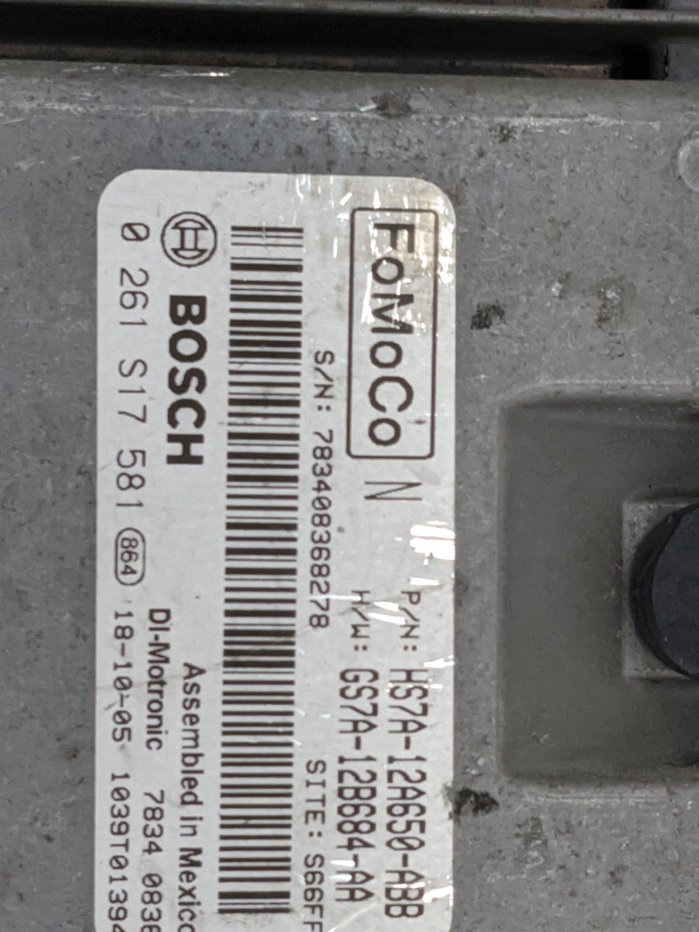 2017-2019 Ford Fusion PCM Engine Control Computer ECU ECM PCU OEM P/N:HS7A-12A650-ABB GS7A-12B684-AA Fits Fits 2017 2018 201