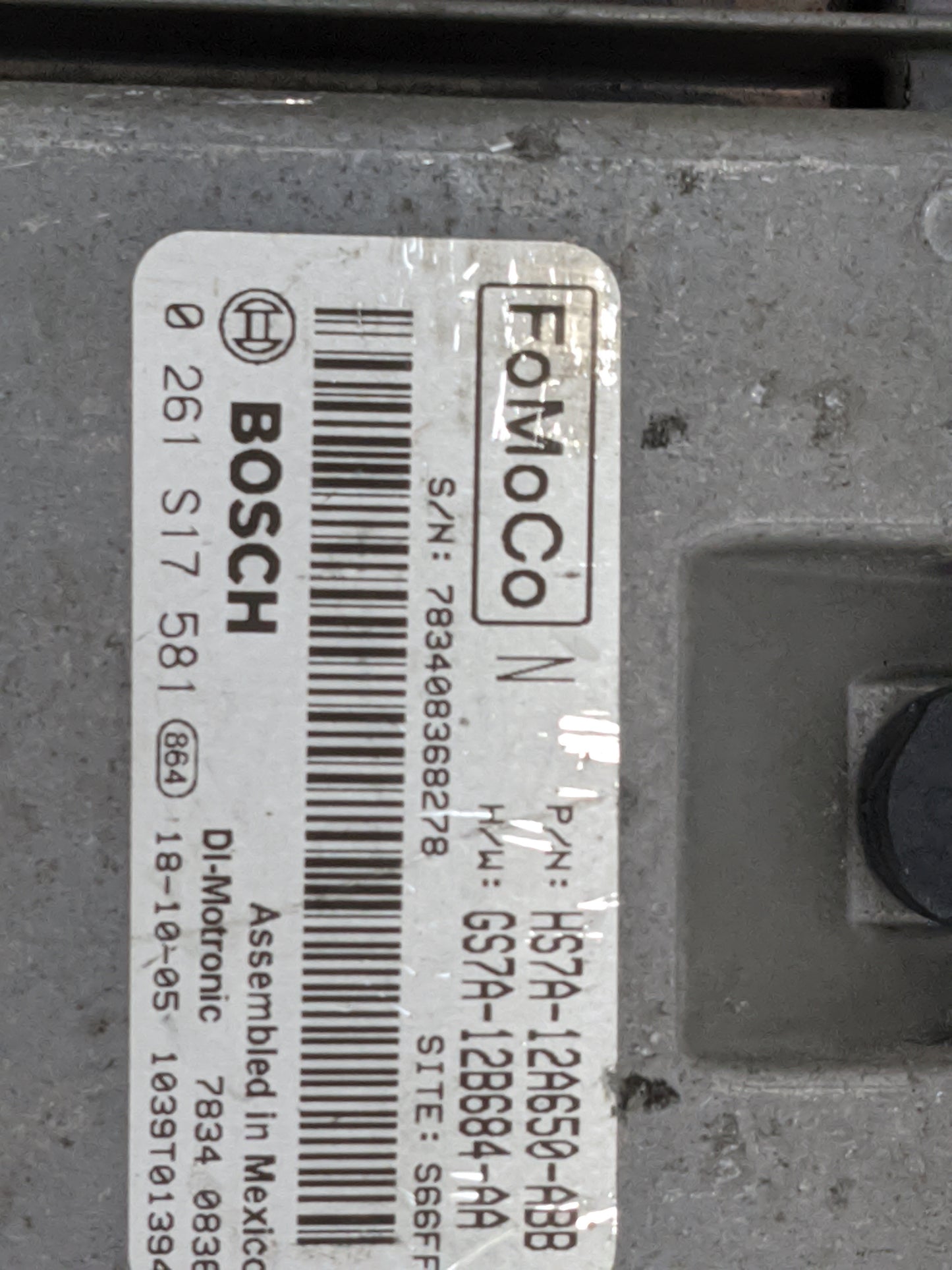 2017-2019 Ford Fusion PCM Engine Control Computer ECU ECM PCU OEM P/N:HS7A-12A650-ABB GS7A-12B684-AA Fits Fits 2017 2018 201