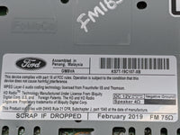 2017-2020 Ford Fusion Radio AM FM Cd Player Receiver Replacement P/N:KS7T-19C107-XB CQ-HJ18N5A4MA Fits Fits 2017 2018 2019 2