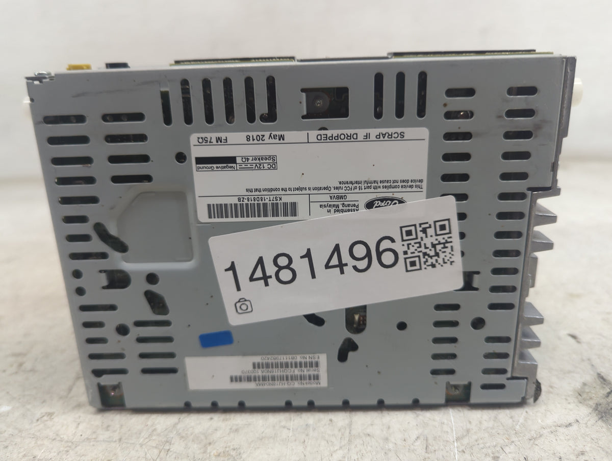 2019 Ford Fusion Radio AM FM Cd Player Receiver Replacement P/N:KS7T-18D818-ZB Fits OEM Used Auto Parts - Oemusedautoparts1.