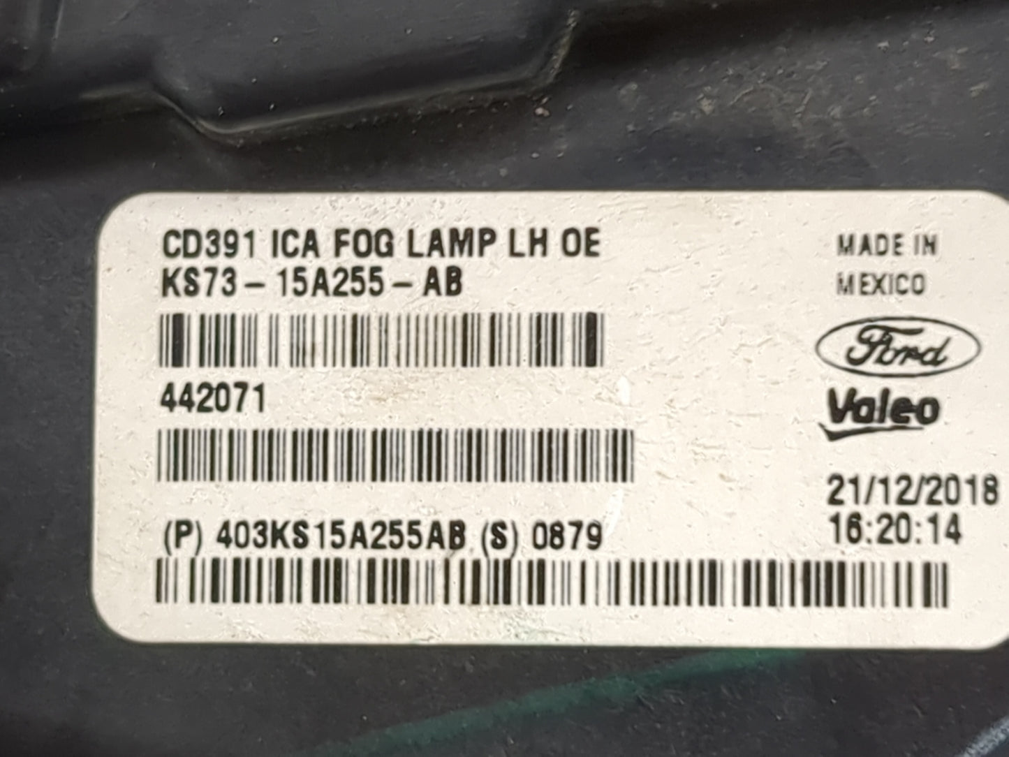 2019-2020 Ford Fusion Driver Left Oem Front Light Lamp Black - Oemusedautoparts1.com