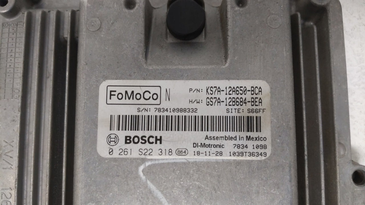2017-2019 Ford Fusion PCM Engine Control Computer ECU ECM PCU OEM P/N:KS7A-12A650-BCA HS7A-12A650-ABB Fits 2017 2018 2019 OE