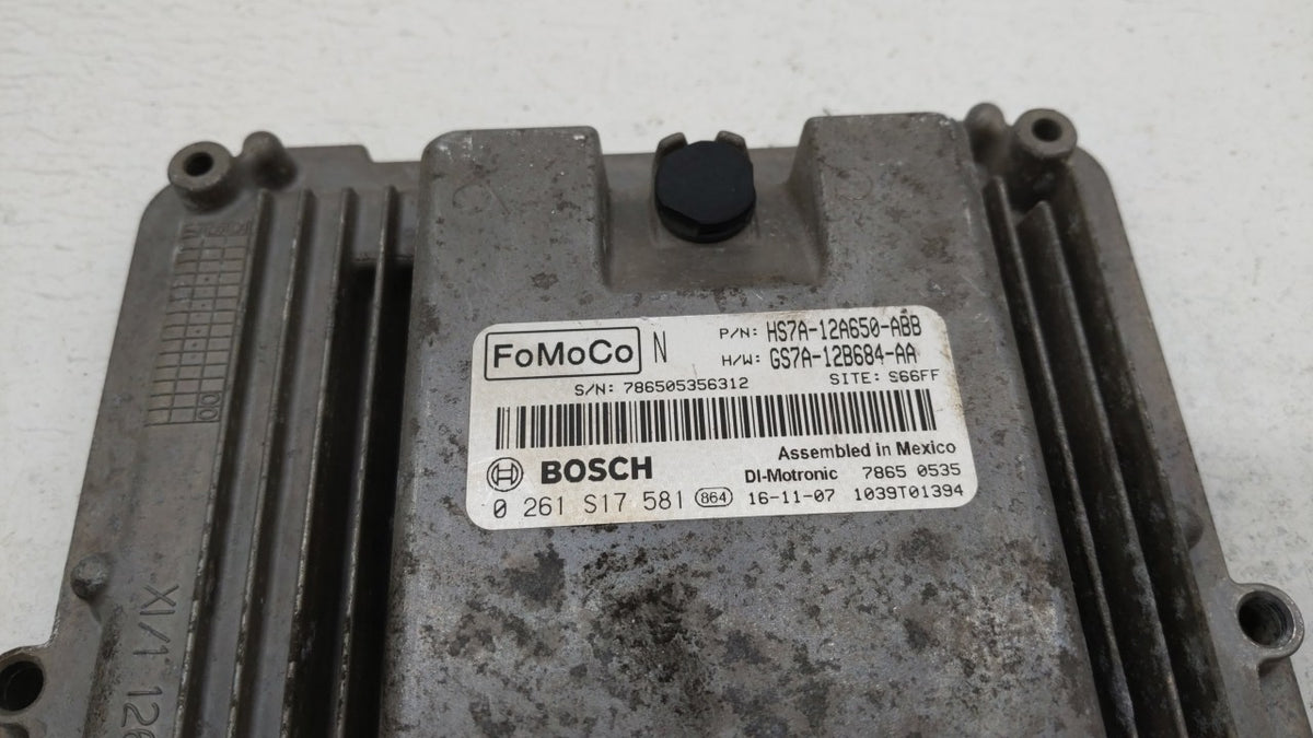 2017-2019 Ford Fusion PCM Engine Control Computer ECU ECM PCU OEM P/N:KS7A-12A650-BCA HS7A-12A650-ABB Fits 2017 2018 2019 OE