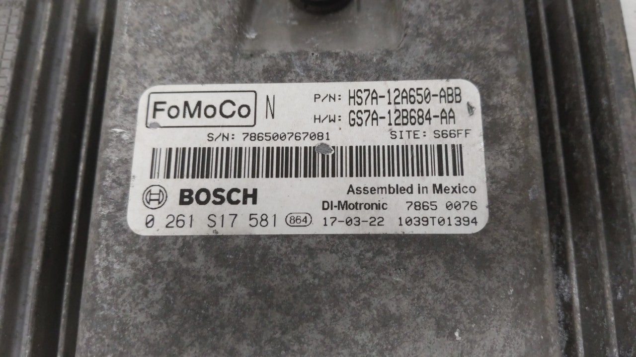 2017-2019 Ford Fusion PCM Engine Control Computer ECU ECM PCU OEM P/N:KS7A-12A650-BCA HS7A-12A650-ABB Fits Fits 2017 2018 20