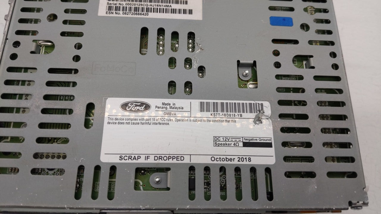 2019 Ford Fusion Am Fm Cd Player Radio Receiver - Oemusedautoparts1.com