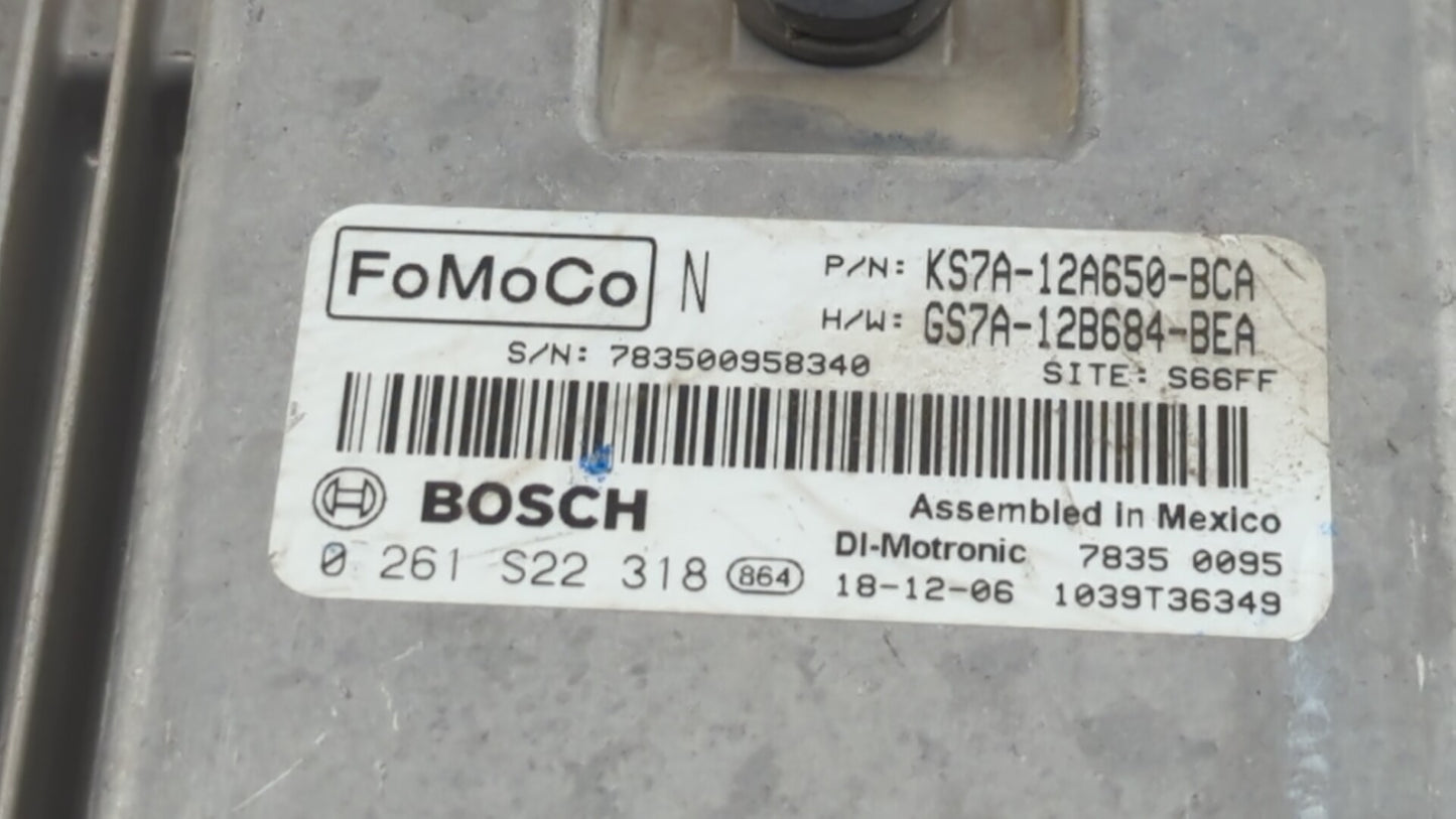 2017-2019 Ford Fusion PCM Engine Control Computer ECU ECM PCU OEM P/N:KS7A-12A650-BCA HS7A-12A650-ABB Fits Fits 2017 2018 20