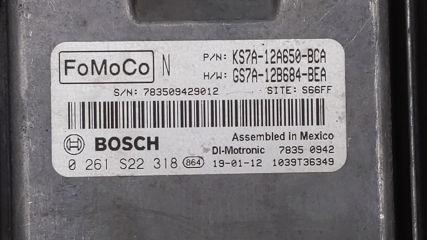 2017-2019 Ford Fusion PCM Engine Control Computer ECU ECM PCU OEM P/N:KS7A-12A650-BCA HS7A-12A650-ABB Fits Fits 2017 2018 20