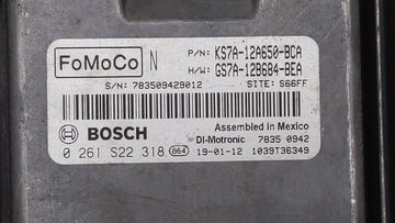 2017-2019 Ford Fusion PCM Engine Control Computer ECU ECM PCU OEM P/N:KS7A-12A650-BCA HS7A-12A650-ABB Fits Fits 2017 2018 2019 OEM Used Auto Parts