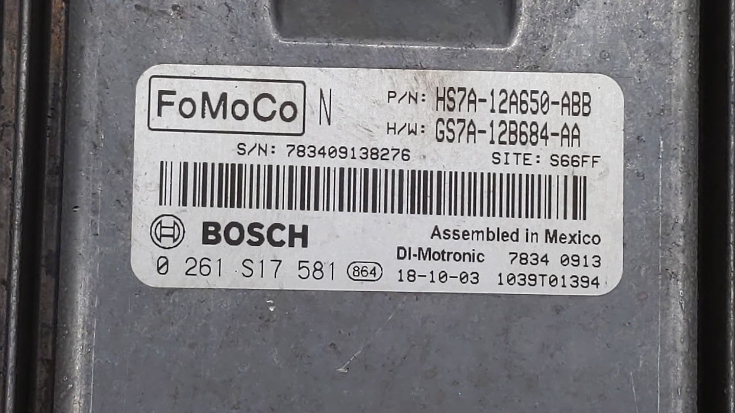 2017-2019 Ford Fusion PCM Engine Control Computer ECU ECM PCU OEM P/N:KS7A-12A650-BCA HS7A-12A650-ABB Fits Fits 2017 2018 20