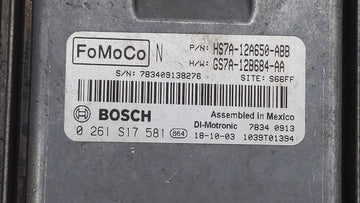 2017-2019 Ford Fusion PCM Engine Control Computer ECU ECM PCU OEM P/N:KS7A-12A650-BCA HS7A-12A650-ABB Fits Fits 2017 2018 2019 OEM Used Auto Parts