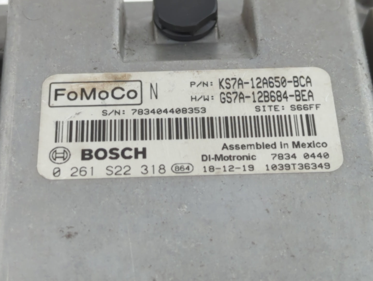 2017-2019 Ford Fusion PCM Engine Control Computer ECU ECM PCU OEM P/N:KS7A-12A650-BCA HS7A-12A650-ABB Fits Fits 2017 2018 20