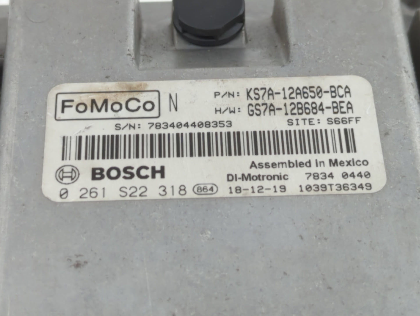 2017-2019 Ford Fusion PCM Engine Control Computer ECU ECM PCU OEM P/N:KS7A-12A650-BCA HS7A-12A650-ABB Fits Fits 2017 2018 20