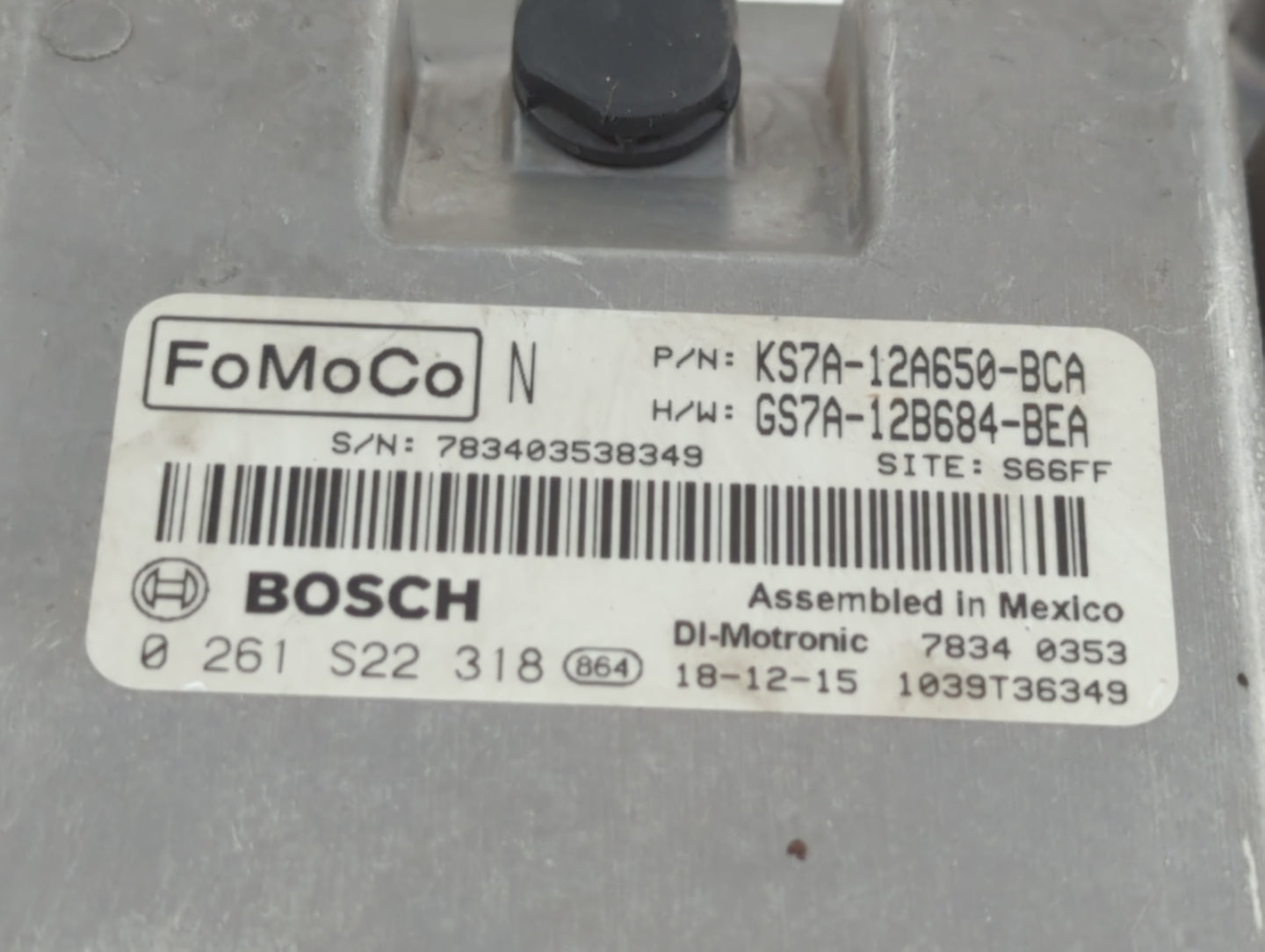 2017-2019 Ford Fusion PCM Engine Control Computer ECU ECM PCU OEM P/N:KS7A-12A650-BCA HS7A-12A650-ABB Fits Fits 2017 2018 20