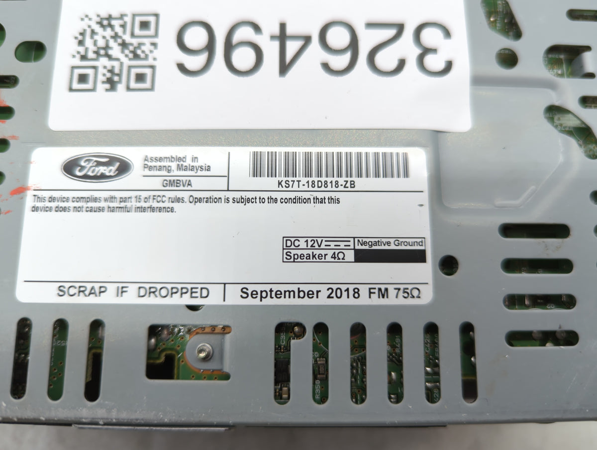 2019-2020 Ford Fusion Am Fm Cd Player Radio Receiver 326496 - Oemusedautoparts1.com