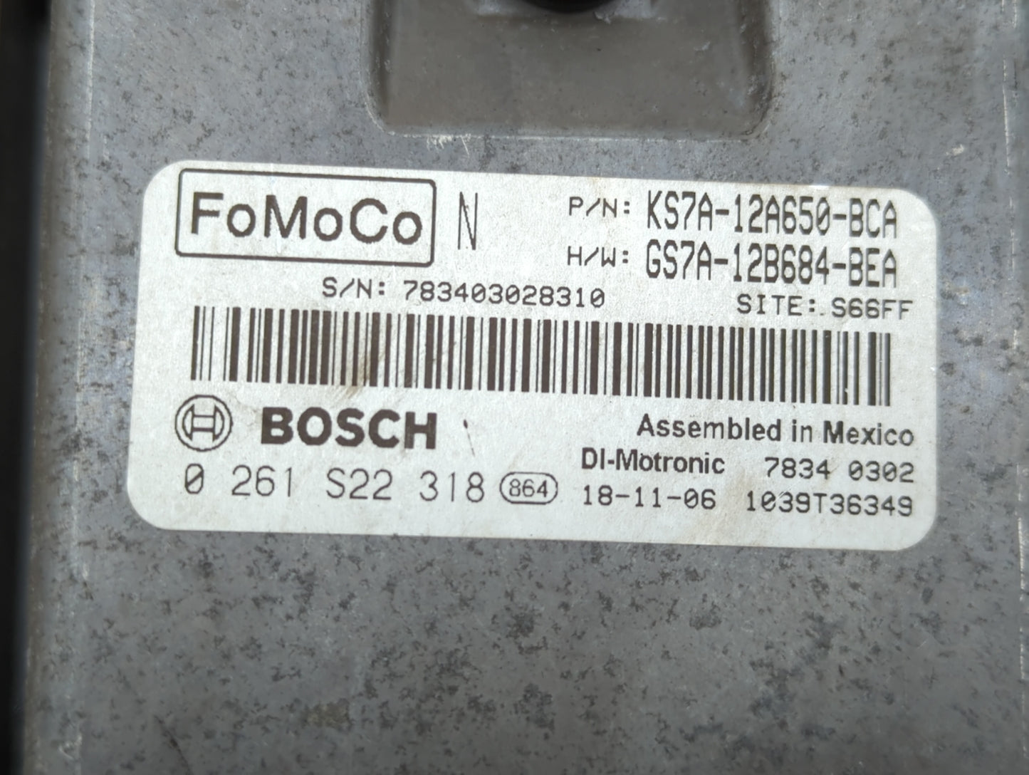 2017-2019 Ford Fusion PCM Engine Control Computer ECU ECM PCU OEM P/N:KS7A-12A650-BCA HS7A-12A650-ABB Fits Fits 2017 2018 20