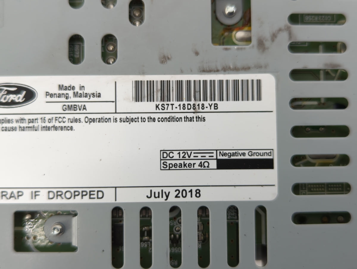 2019-2020 Ford Fusion Am Fm Cd Player Radio Receiver 373016 - Oemusedautoparts1.com