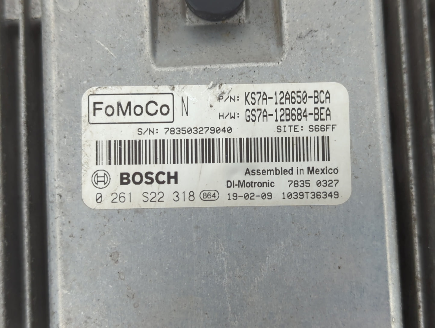 2017-2019 Ford Fusion PCM Engine Control Computer ECU ECM PCU OEM P/N:KS7A-12A650-BCA HS7A-12A650-ABB Fits Fits 2017 2018 20