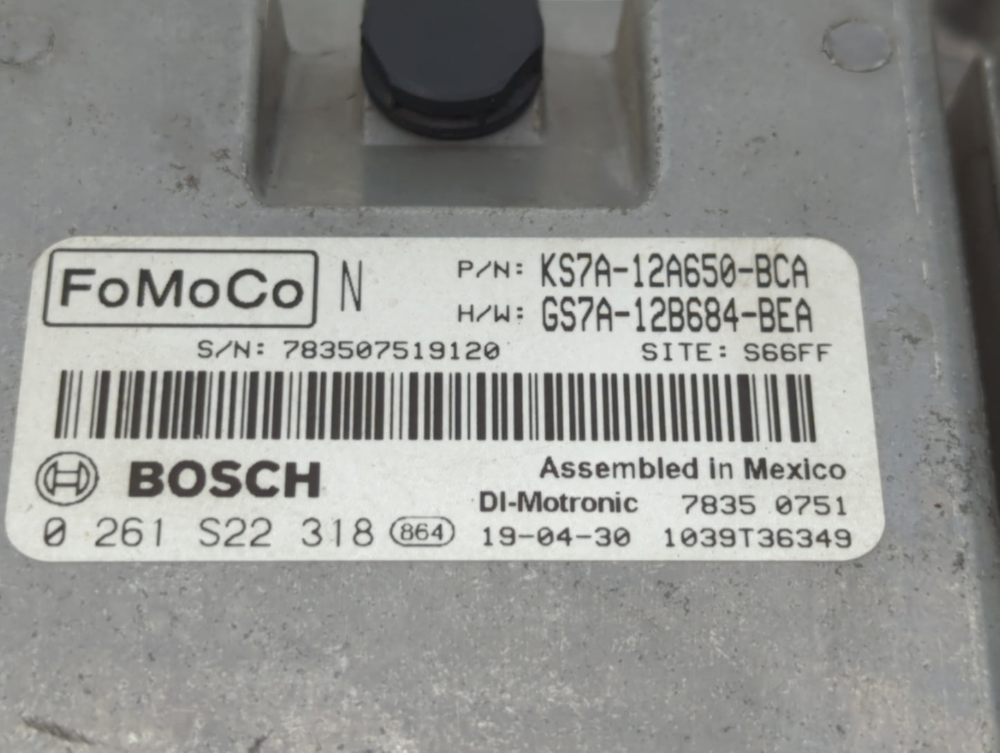 2017-2019 Ford Fusion PCM Engine Control Computer ECU ECM PCU OEM P/N:KS7A-12A650-BCA HS7A-12A650-ABB Fits Fits 2017 2018 20