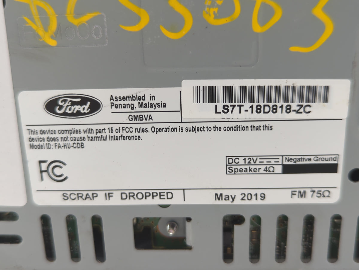 2019-2019 Ford Fusion Am Fm Cd Player Radio Receiver 451097 - Oemusedautoparts1.com