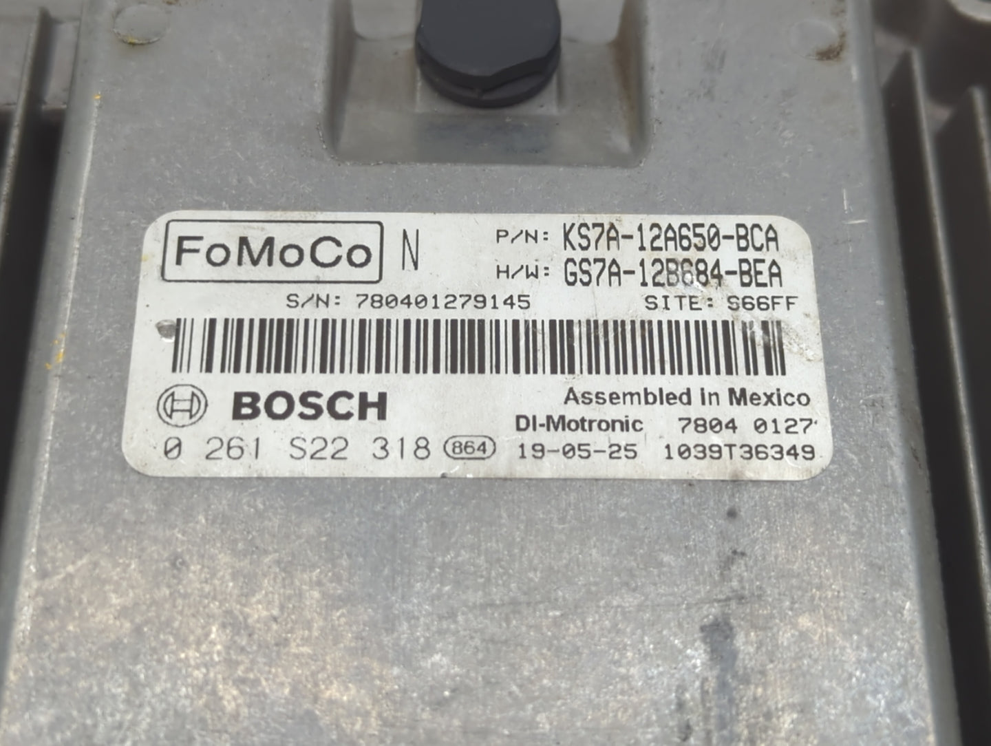 2017-2019 Ford Fusion PCM Engine Control Computer ECU ECM PCU OEM P/N:KS7A-12A650-BCA HS7A-12A650-ABB Fits Fits 2017 2018 20