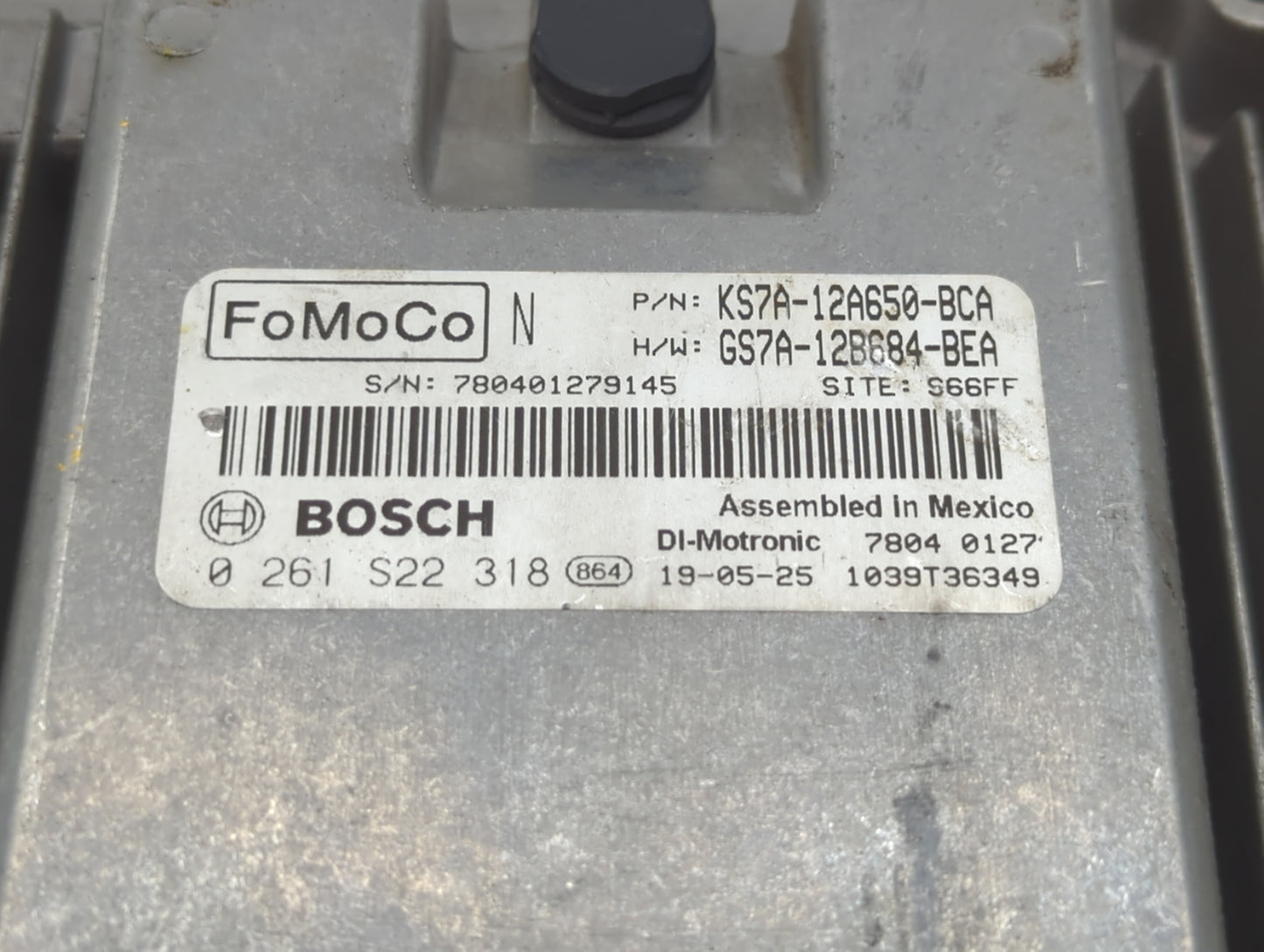 2017-2019 Ford Fusion PCM Engine Control Computer ECU ECM PCU OEM P/N:KS7A-12A650-BCA HS7A-12A650-ABB Fits Fits 2017 2018 20