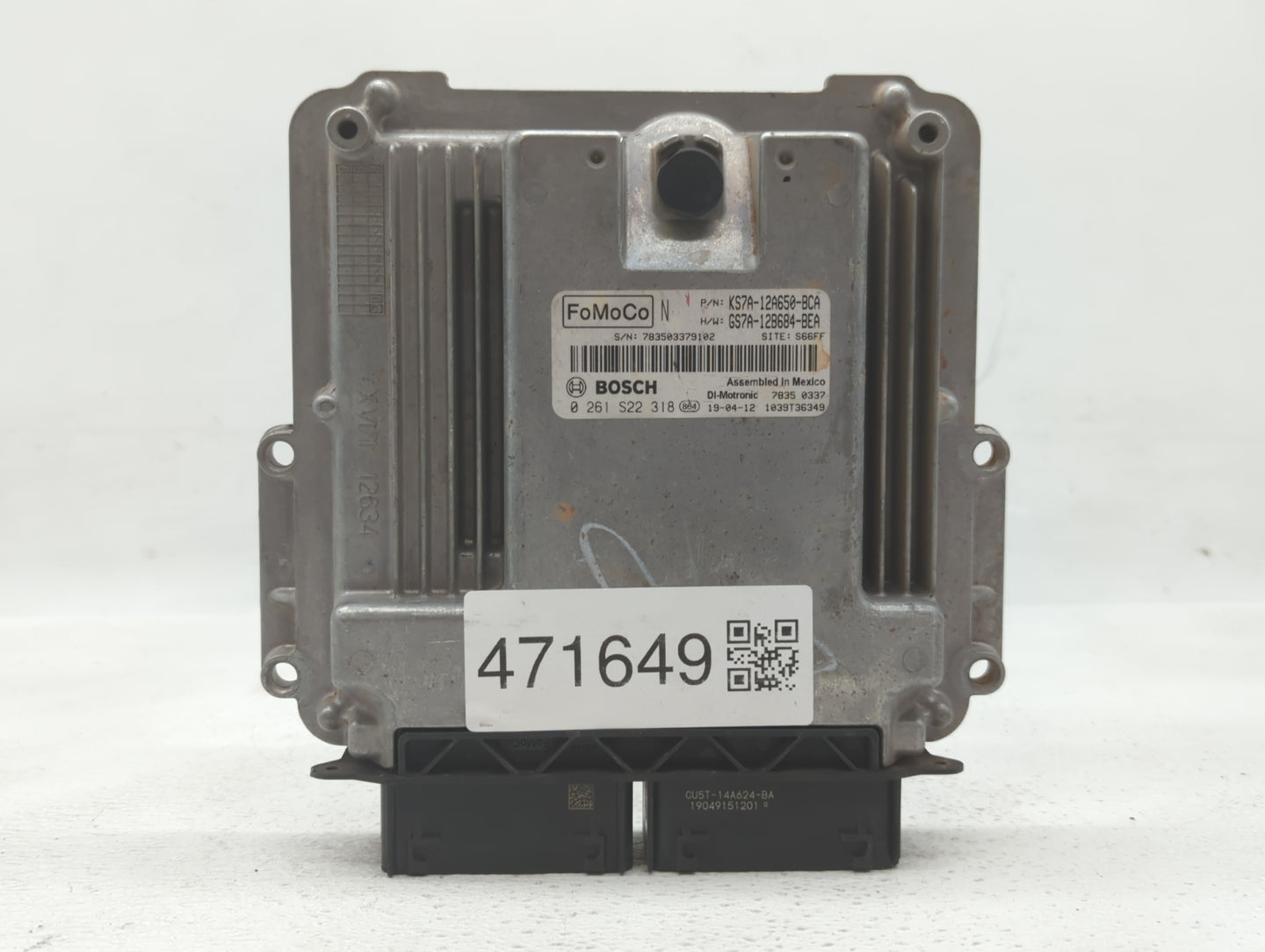 2017-2019 Ford Fusion PCM Engine Control Computer ECU ECM PCU OEM P/N:KS7A-12A650-BCA HS7A-12A650-ABB Fits Fits 2017 2018 20