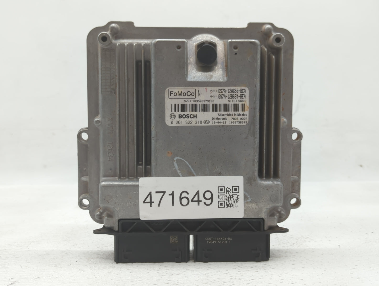 2017-2019 Ford Fusion PCM Engine Control Computer ECU ECM PCU OEM P/N:KS7A-12A650-BCA HS7A-12A650-ABB Fits Fits 2017 2018 20