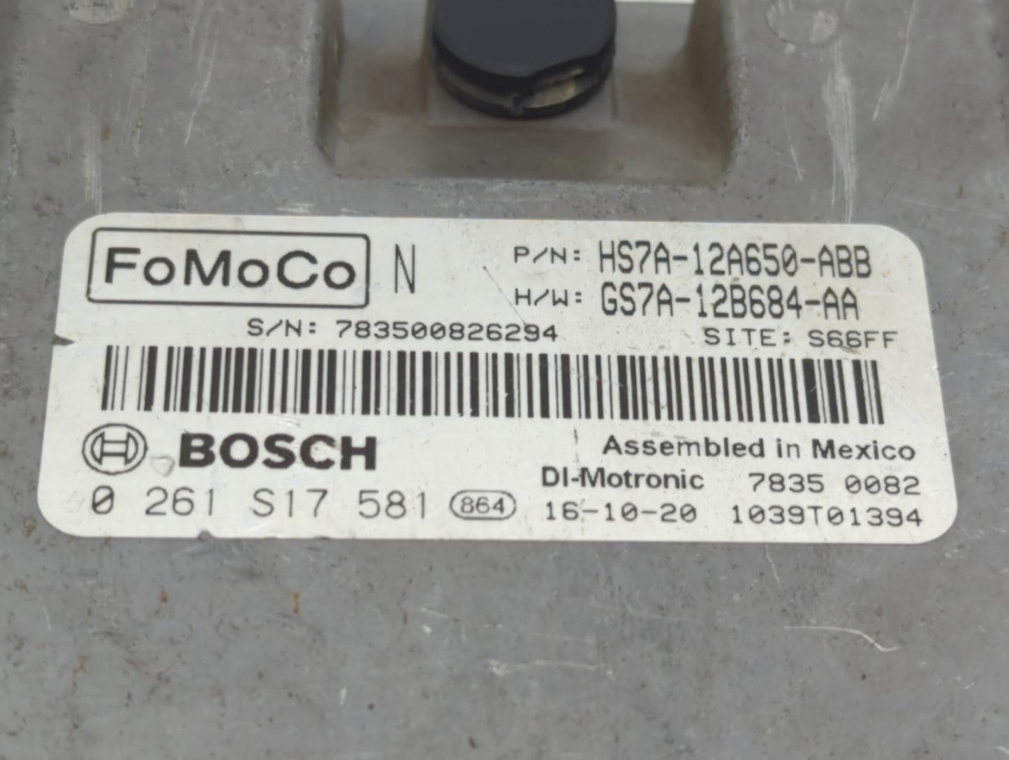 2017-2019 Ford Fusion PCM Engine Control Computer ECU ECM PCU OEM P/N:KS7A-12A650-BCA HS7A-12A650-ABB Fits Fits 2017 2018 20