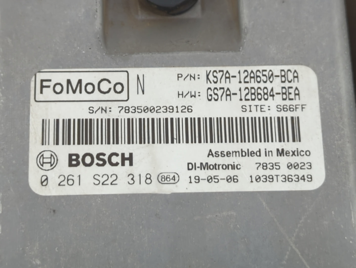 2017-2019 Ford Fusion PCM Engine Control Computer ECU ECM PCU OEM P/N:KS7A-12A650-BCA HS7A-12A650-ABB Fits Fits 2017 2018 20