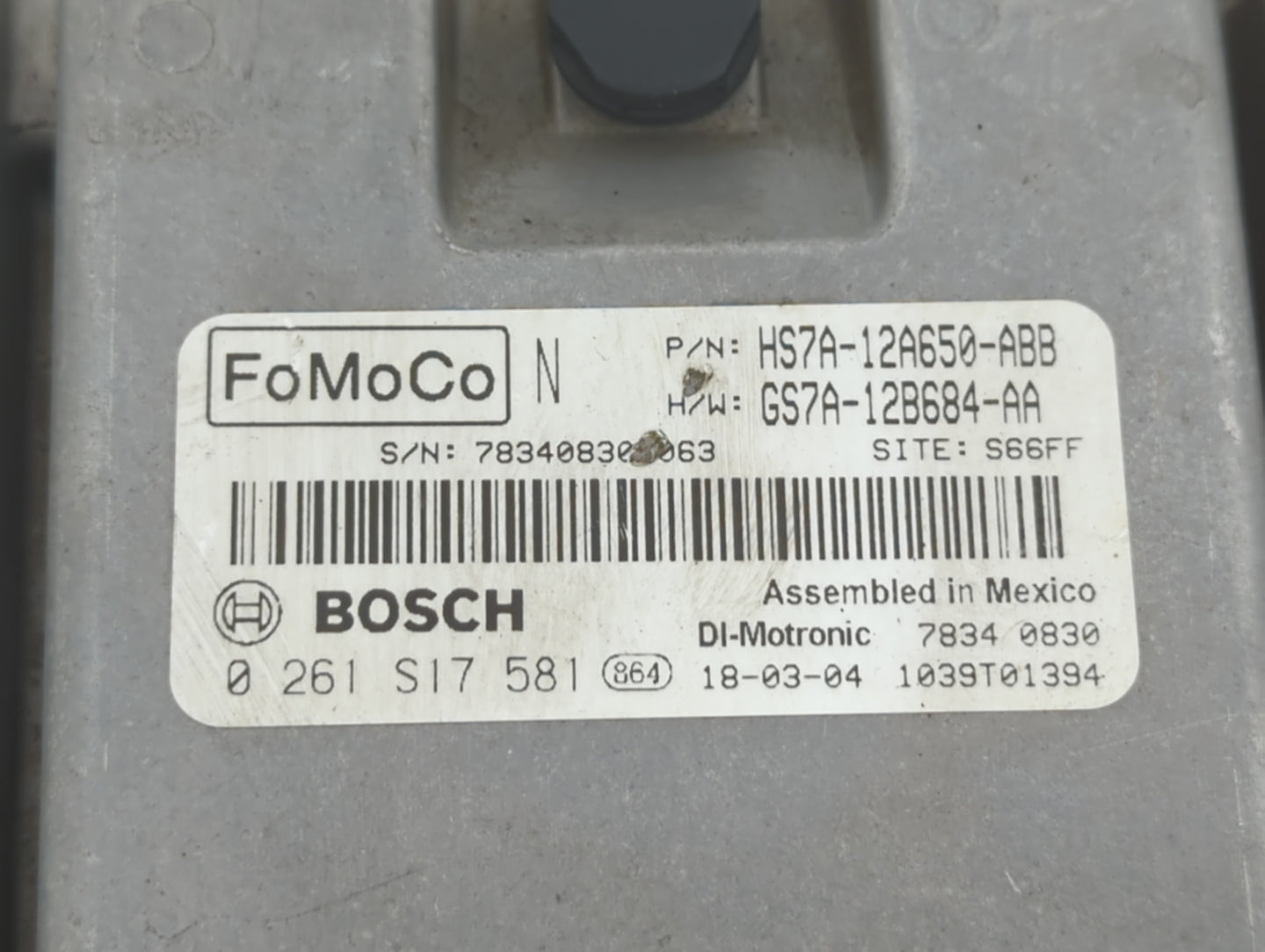 2017-2019 Ford Fusion PCM Engine Control Computer ECU ECM PCU OEM P/N:KS7A-12A650-BCA HS7A-12A650-ABB Fits Fits 2017 2018 20